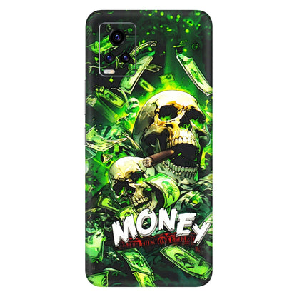 VIVO Z/V/X/T/U/S Series Phone Skins (All Models) - Skull Money - 3D Embossed Finish (L-303) Vivo V20 Pro