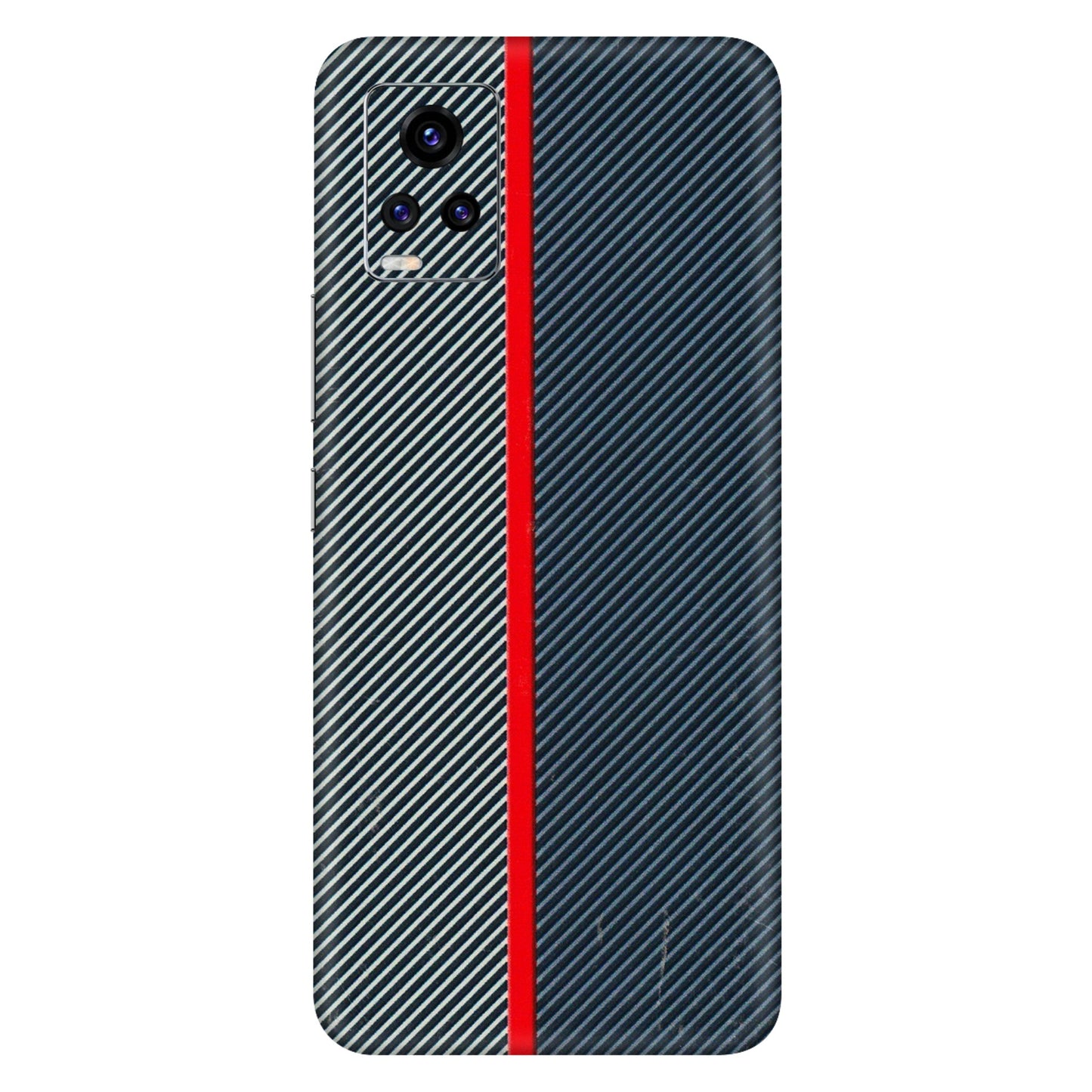 VIVO Z/V/X/T/U/S Series Phone Skins (All Models) - Blue Sober Lines - 3D Embossed Finish (L-305) Vivo V20 Pro