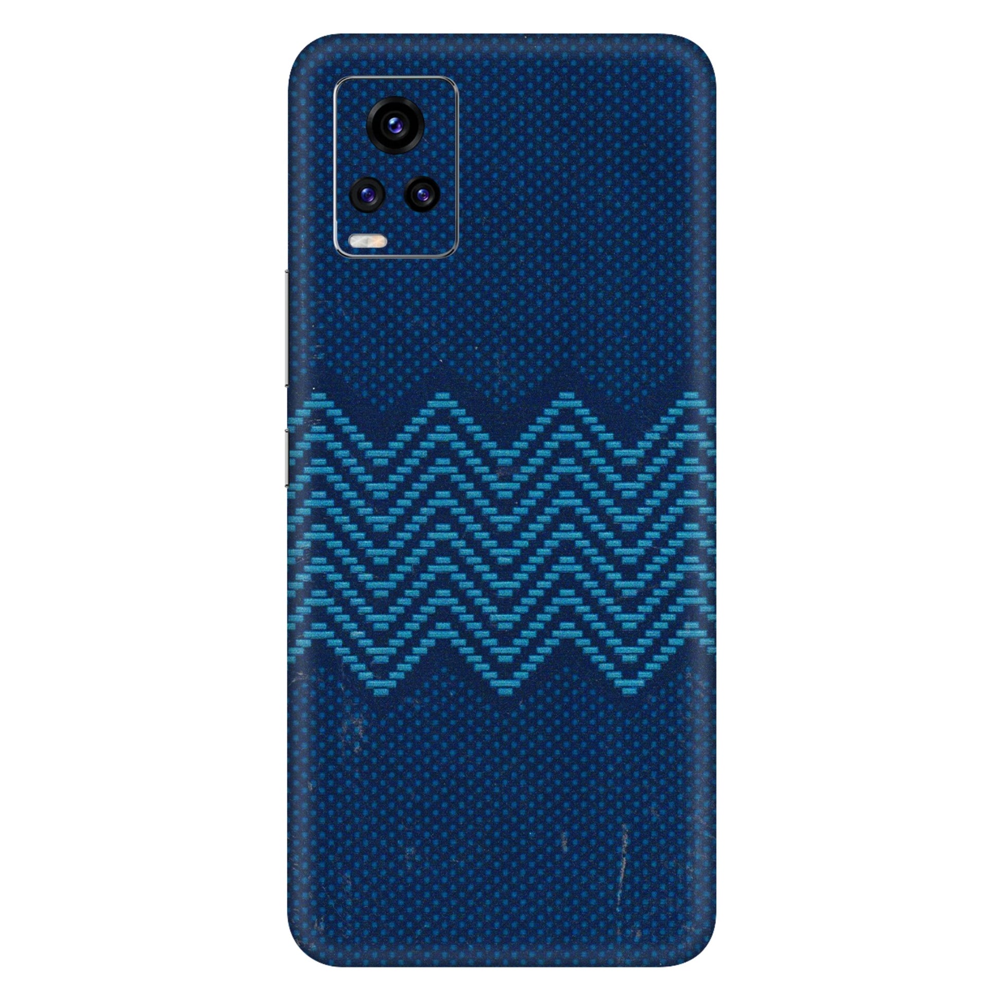 VIVO Z/V/X/T/U/S Series Phone Skins (All Models) - Blue Sober Waves - 3D Embossed Finish (L-306) Vivo V20 Pro