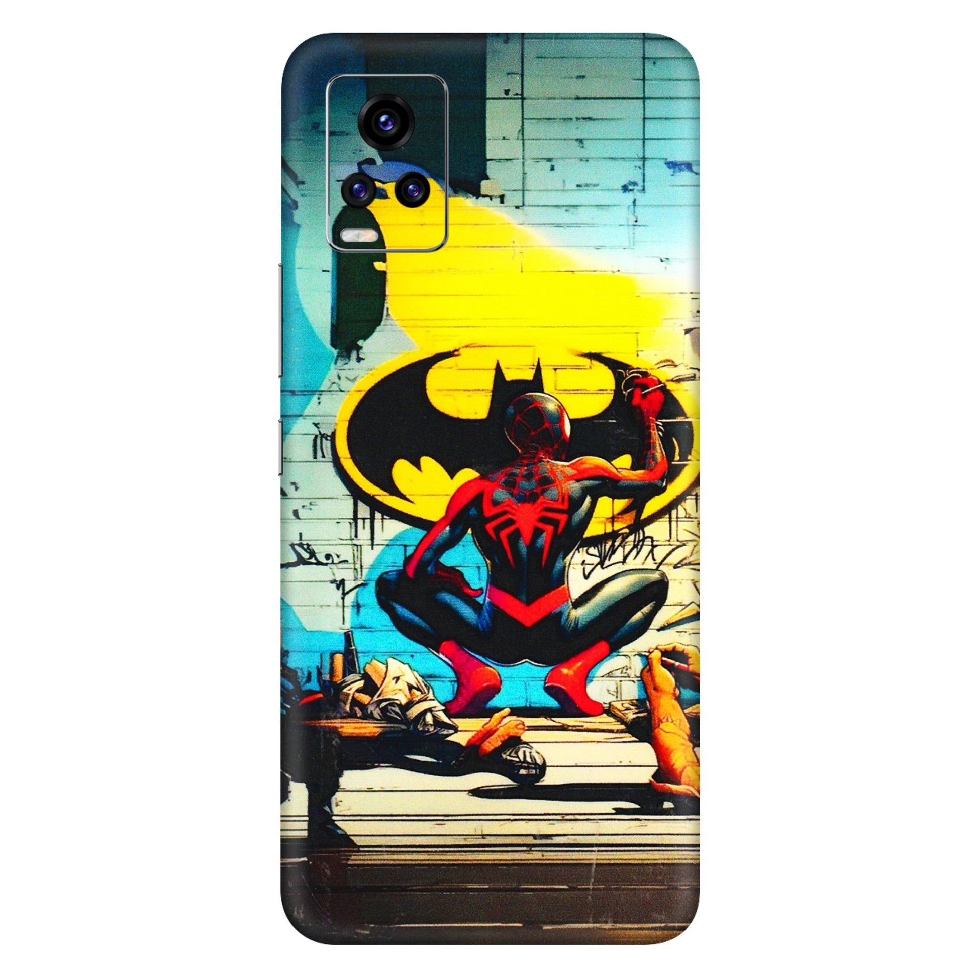 VIVO Z/V/X/T/U/S Series Phone Skins (All Models) - New Spiderman Bat Logo - 3D Embossed Finish (L-309) Vivo V20 Pro