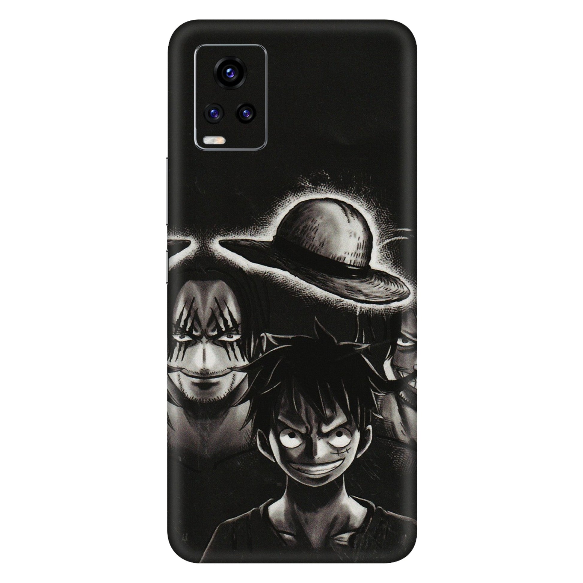 VIVO Z/V/X/T/U/S Series Phone Skins (All Models) - Black Luffy Hat - 3D Embossed Finish (L-57) Vivo V20 Pro