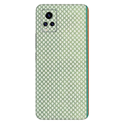 VIVO Z/V/X/T/U/S Series Phone Skins (All Models) - Gucci Fabric Pattern - 3D Embossed Finish (L-73) Vivo V20 Pro