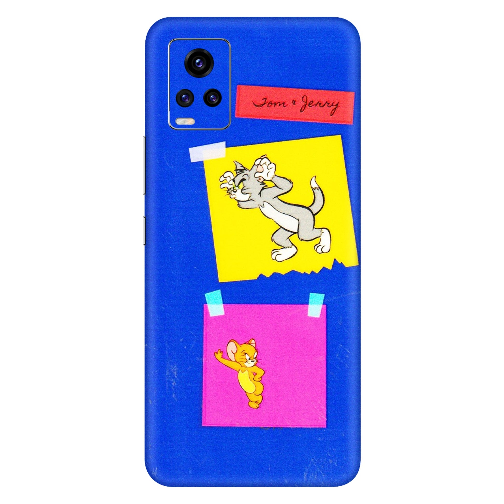 VIVO Z/V/X/T/U/S Series Phone Skins (All Models) - Tom N Jerry Sticky Notes - 3D Embossed Finish (L-88) Vivo V20 Pro