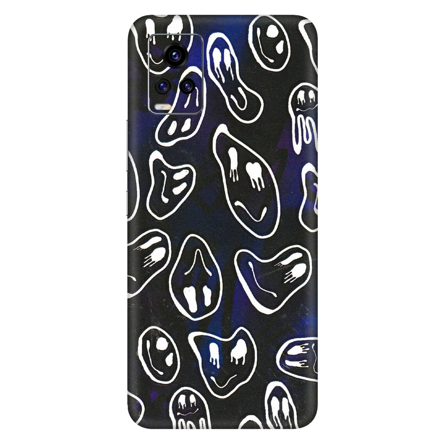 VIVO Z/V/X/T/U/S Series Phone Skins (All Models) - Distorted Smileys - 3D Embossed Finish (L-92) Vivo V20 Pro