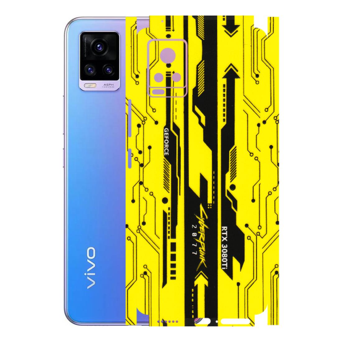 VIVO Z/V/X/T/U/S Series Phone Skins (All Models) - Yellow Cyberpunk - 3D Embossed Finish (L-93) Vivo V20 Pro
