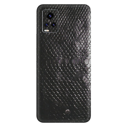 VIVO Z/V/X/T/U/S Series Phone Skins (All Models) - Black Snack Leather - Matte Finish (M-147) Vivo V20 Pro