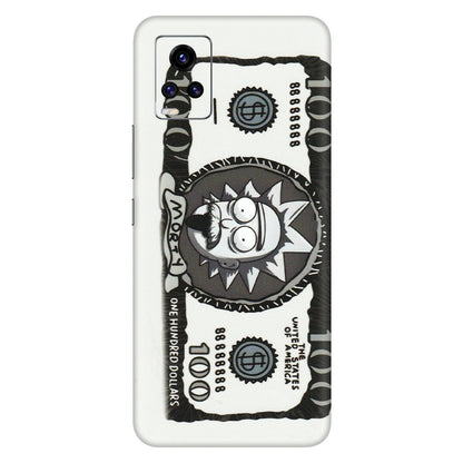 VIVO Z/V/X/T/U/S Series Phone Skins (All Models) - Rick And Morty Hundred Dollar Anime - Matte Finish (M-161) Vivo V20 Pro