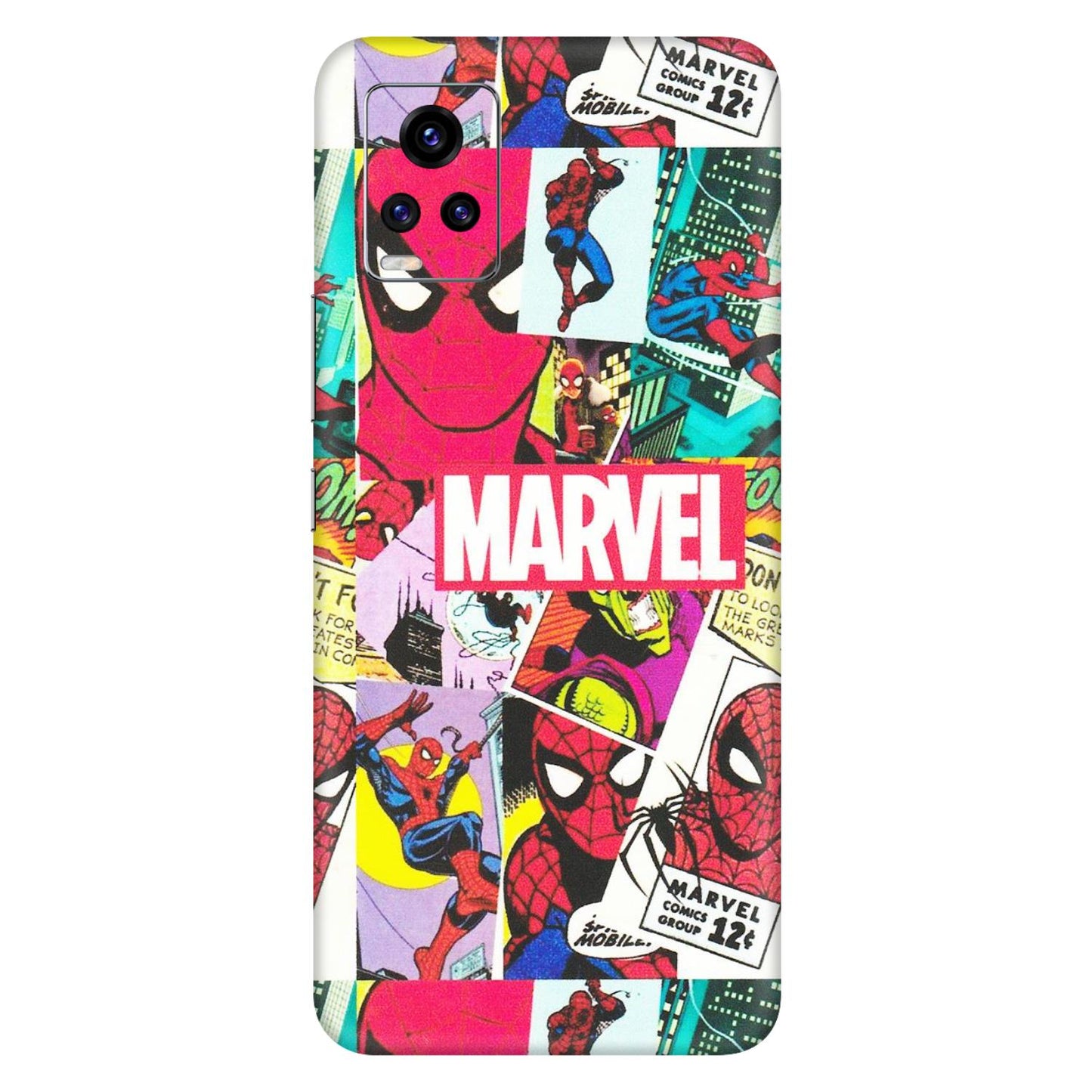 VIVO Z/V/X/T/U/S Series Phone Skins (All Models) - Marvel Comic Spiderman Grafitti - Matte Finish (M-72) Vivo V20 Pro