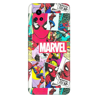 VIVO Z/V/X/T/U/S Series Phone Skins (All Models) - Marvel Comic Spiderman Grafitti - Matte Finish (M-72) Vivo V20 Pro