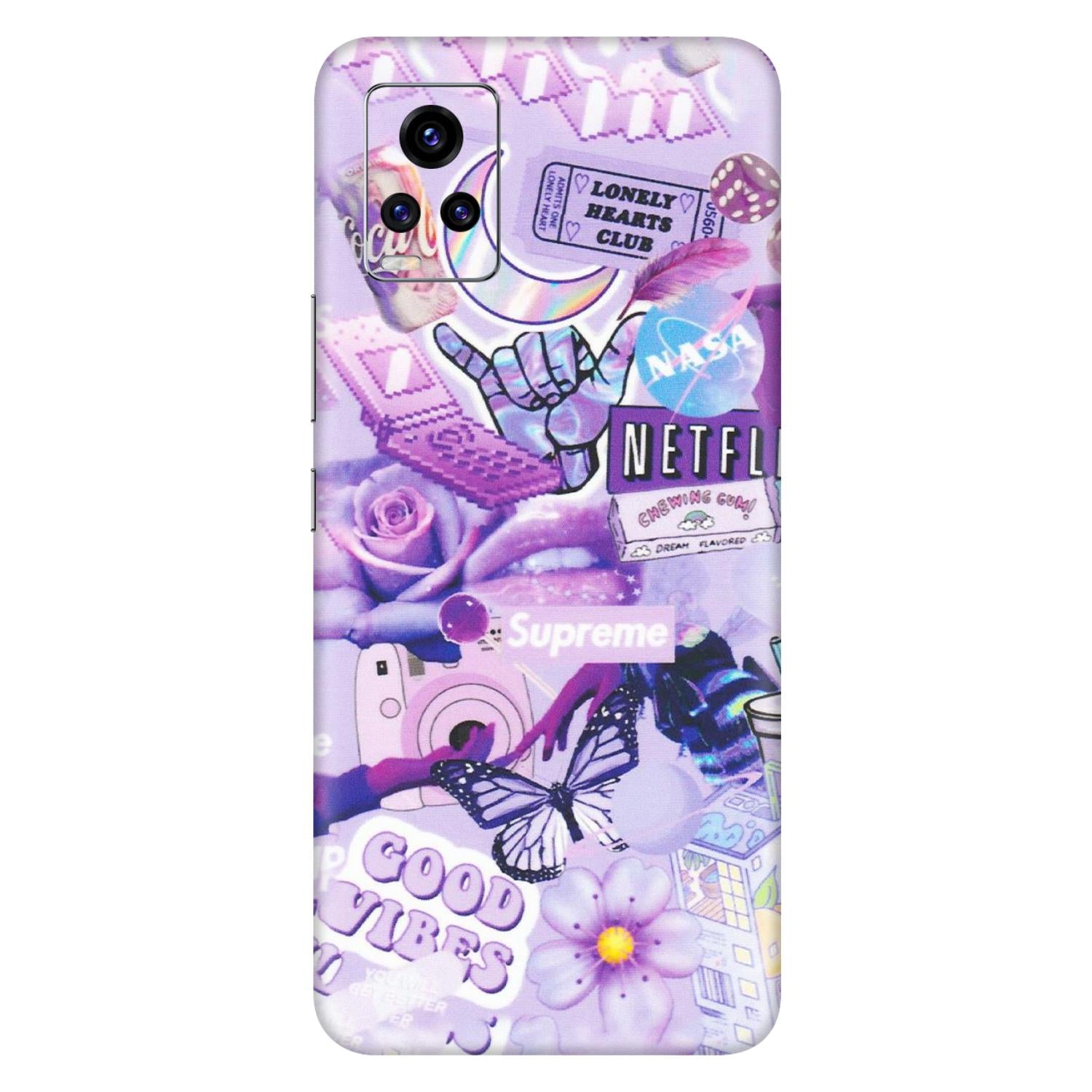 VIVO Z/V/X/T/U/S Series Phone Skins (All Models) - Supreme Purple Magic - Matte Finish (M-88) Vivo V20 Pro