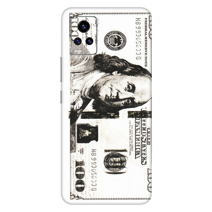 VIVO Z/V/X/T/U/S Series Phone Skins (All Models) - 100 Dollar Currency - Transparent Finish (T-01) Vivo V20 Pro