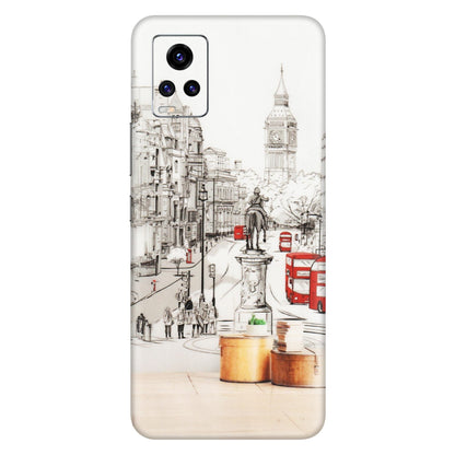 VIVO Z/V/X/T/U/S Series Phone Skins (All Models) - London Street - Transparent Finish (T-02) Vivo V20 Pro