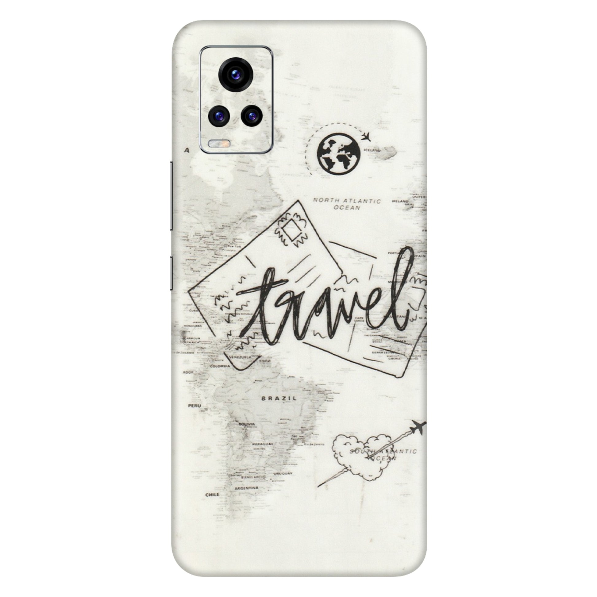 VIVO Z/V/X/T/U/S Series Phone Skins (All Models) - Travel Ticket - Transparent Finish (T-06) Vivo V20 Pro