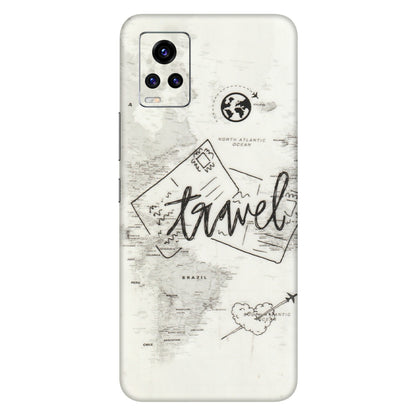 VIVO Z/V/X/T/U/S Series Phone Skins (All Models) - Travel Ticket - Transparent Finish (T-06) Vivo V20 Pro