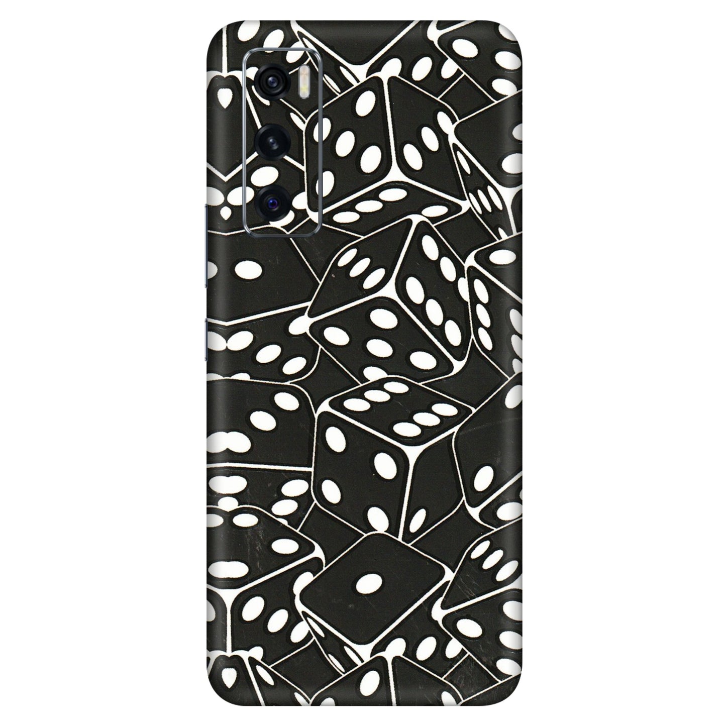 VIVO Z/V/X/T/U/S Series Phone Skins (All Models) - Big Black Dices - 3D Embossed Finish (L-106) Vivo V20 SE