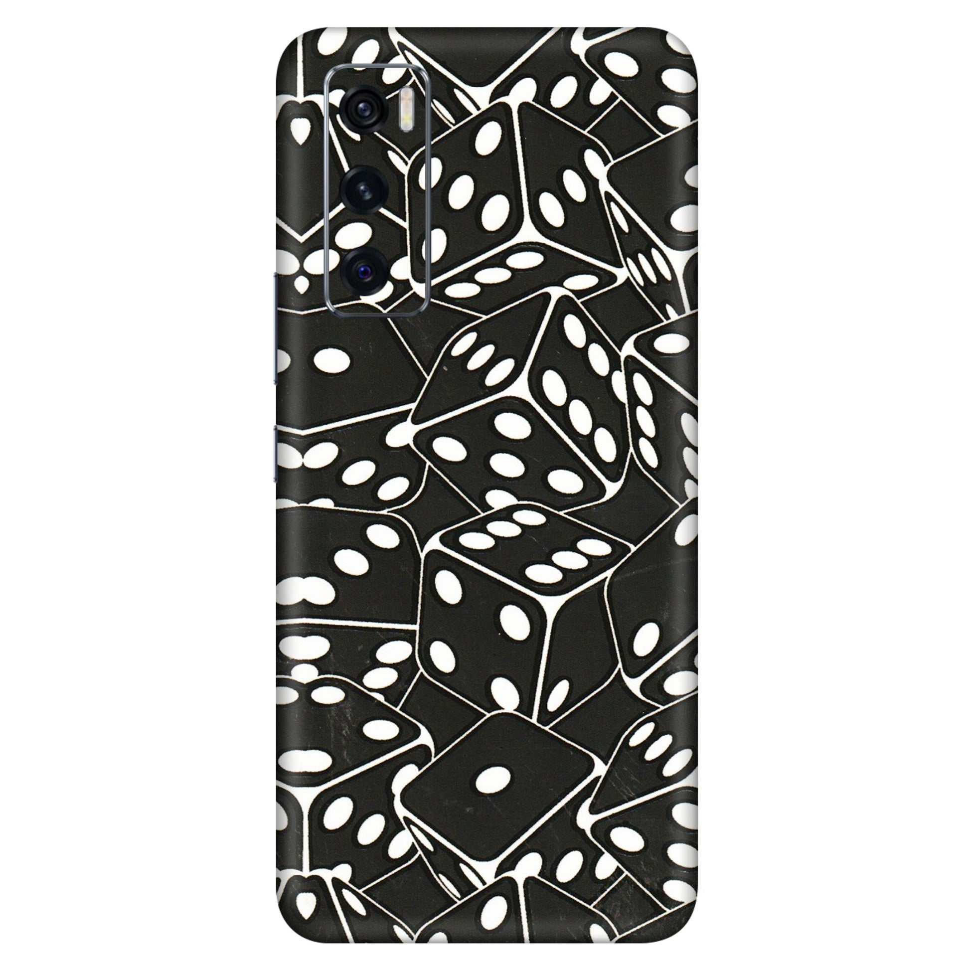 VIVO Z/V/X/T/U/S Series Phone Skins (All Models) - Big Black Dices - 3D Embossed Finish (L-106) Vivo V20 SE