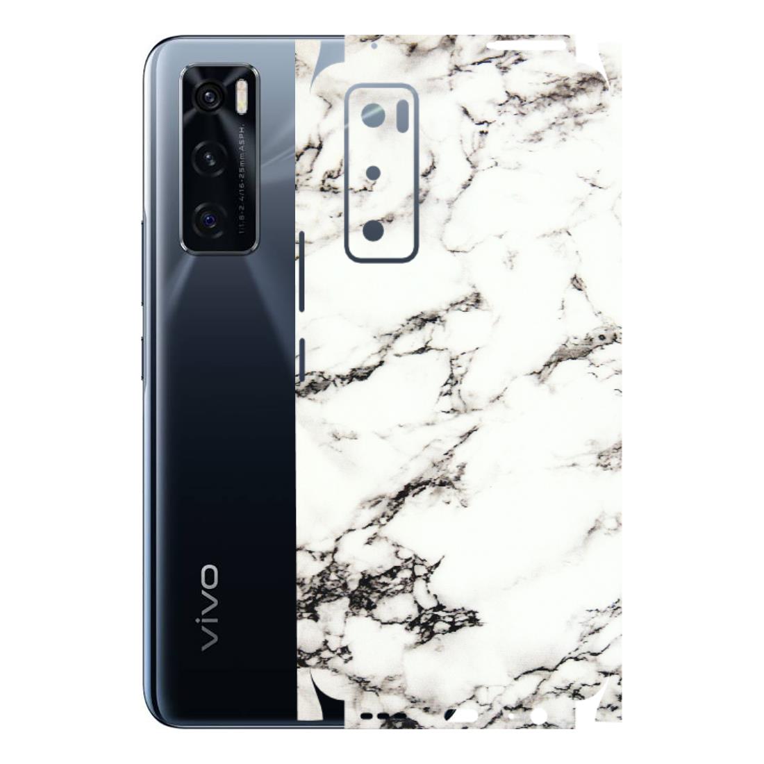VIVO Z/V/X/T/U/S Series Phone Skins (All Models) - Black and White Marble Texture - 3D Embossed Finish (L-124) Vivo V20 SE