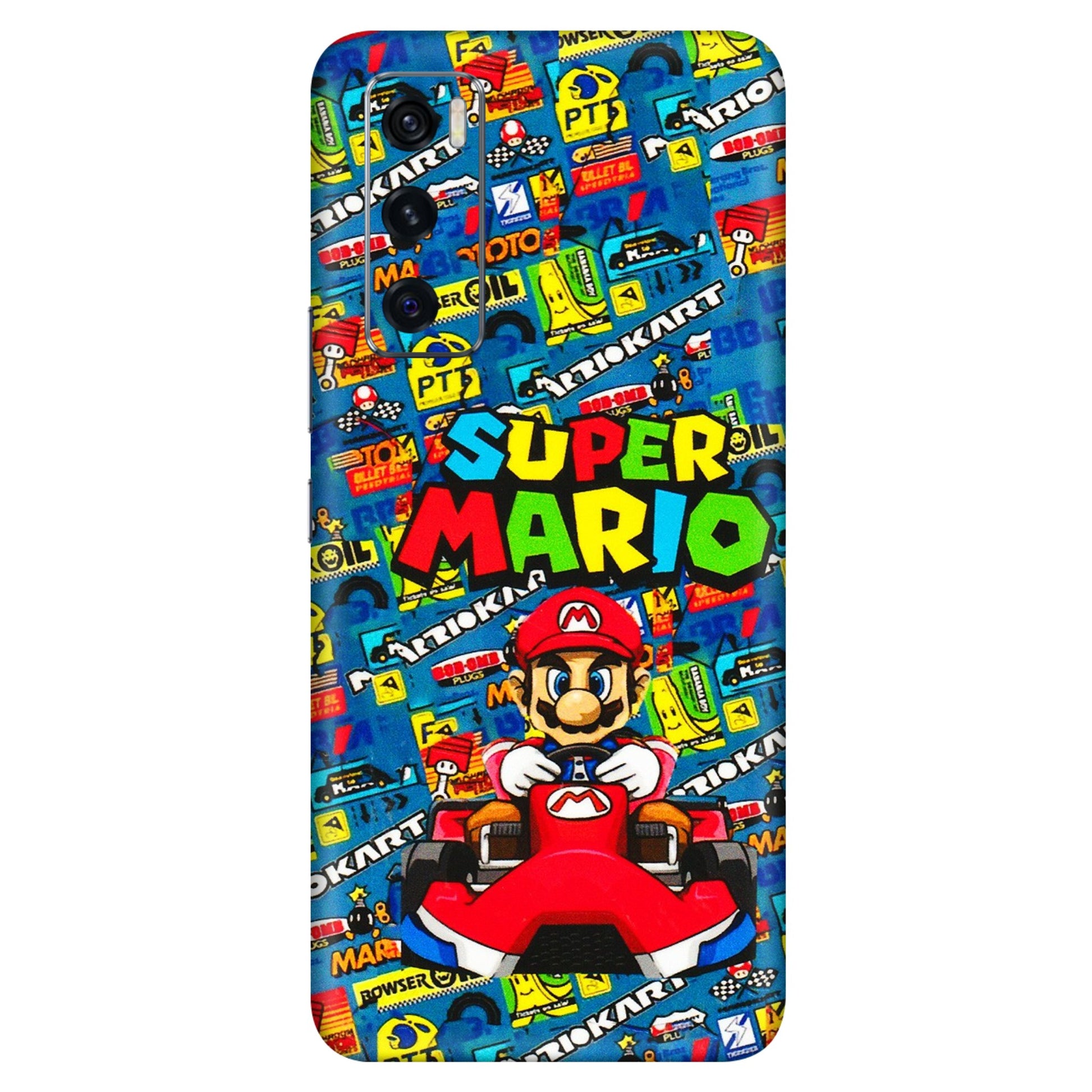 VIVO Z/V/X/T/U/S Series Phone Skins (All Models) - Super Mario Kart - 3D Embossed Finish (L-140) Vivo V20 SE