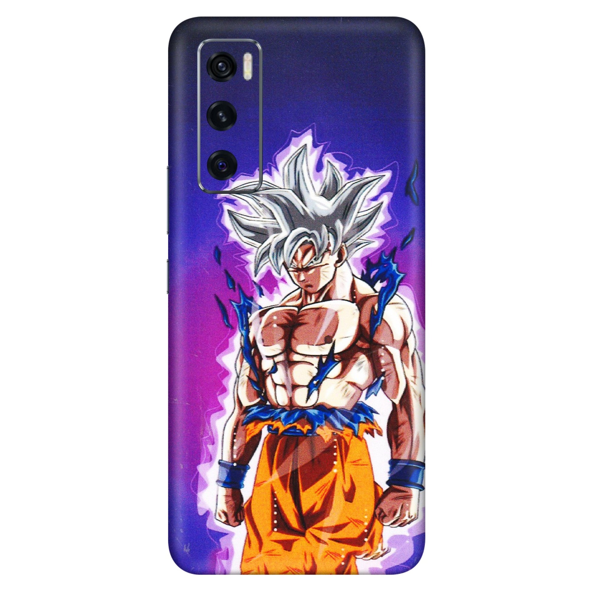 VIVO Z/V/X/T/U/S Series Phone Skins (All Models) - Goku Purple Anime - 3D Embossed Finish (L-147) Vivo V20 SE