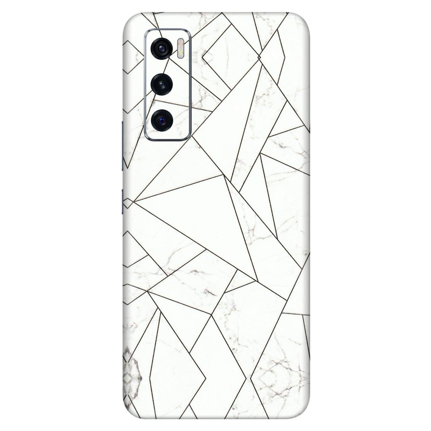 VIVO Z/V/X/T/U/S Series Phone Skins (All Models) - Luxury White Marble Effect - 3D Embossed Finish (L-168) Vivo V20 SE