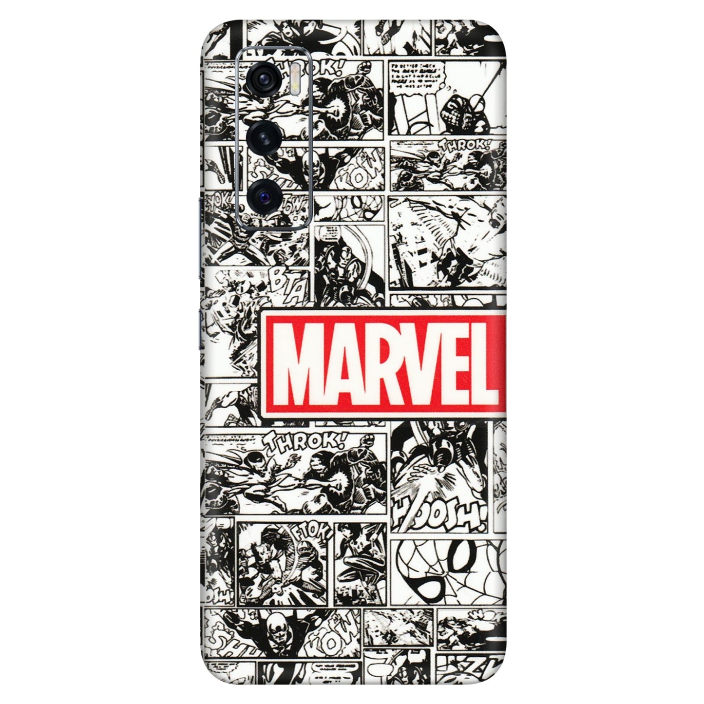 VIVO Z/V/X/T/U/S Series Phone Skins (All Models) - Marvel Comic - 3D Embossed Finish (L-171) Vivo V20 SE