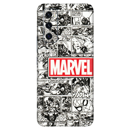 VIVO Z/V/X/T/U/S Series Phone Skins (All Models) - Marvel Comic - 3D Embossed Finish (L-171) Vivo V20 SE