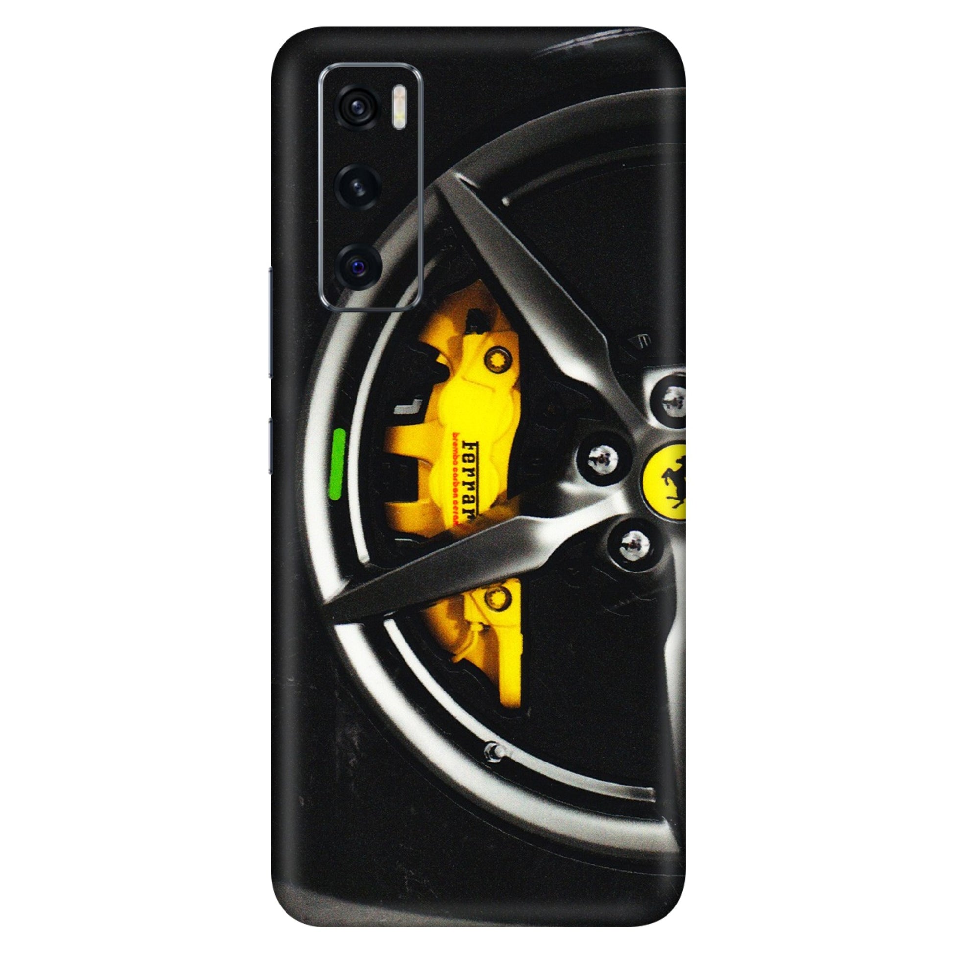 VIVO Z/V/X/T/U/S Series Phone Skins (All Models) - Ferrari Wheel Alloy - 3D Embossed Finish (L-173) Vivo V20 SE