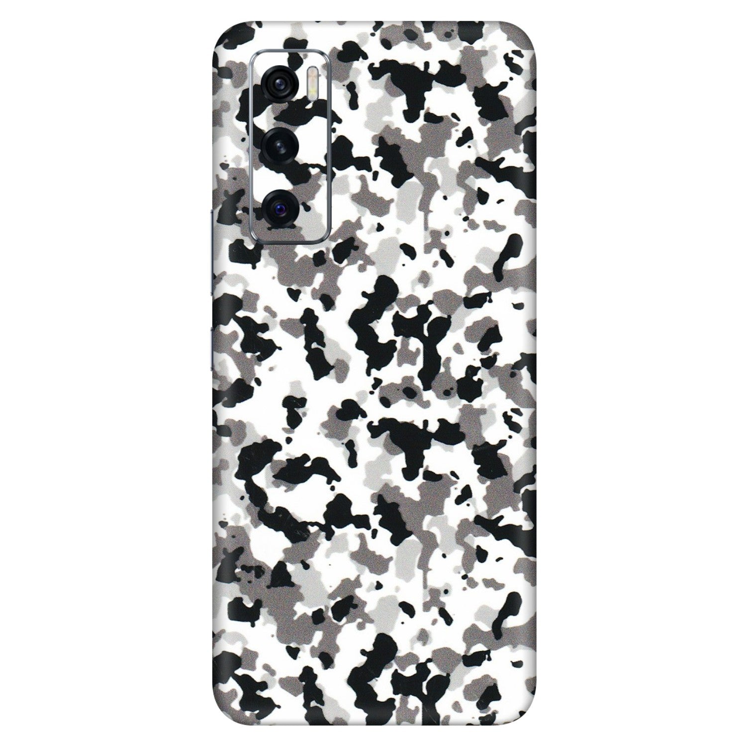 VIVO Z/V/X/T/U/S Series Phone Skins (All Models) - White Black Camouflage - 3D Embossed Finish (L-18) Vivo V20 SE