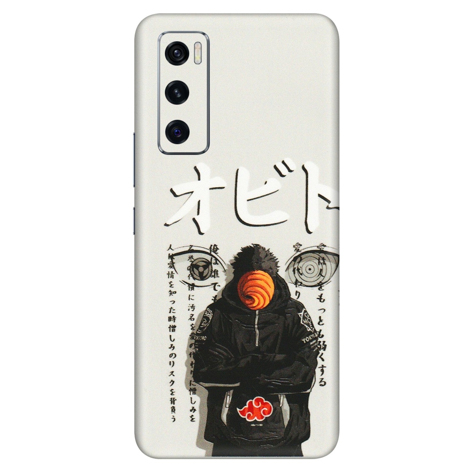 VIVO Z/V/X/T/U/S Series Phone Skins (All Models) - Obito Anime Eye - 3D Embossed Finish (L-19) Vivo V20 SE