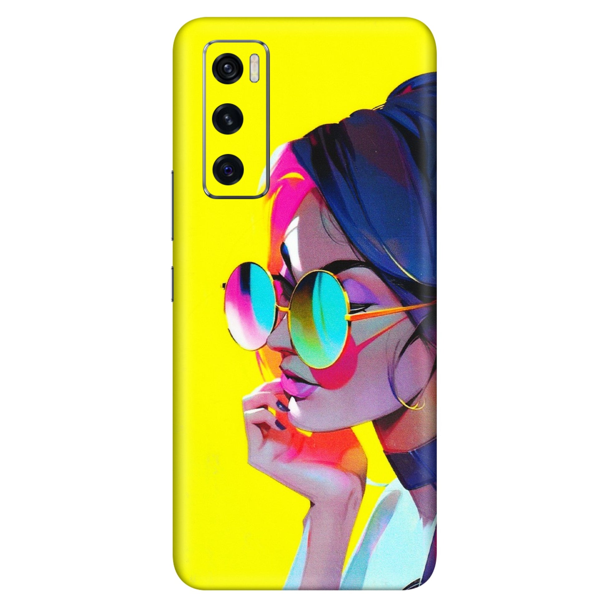 VIVO Z/V/X/T/U/S Series Phone Skins (All Models) - Bold Stylish Girl - 3D Embossed Finish (L-222) Vivo V20 SE
