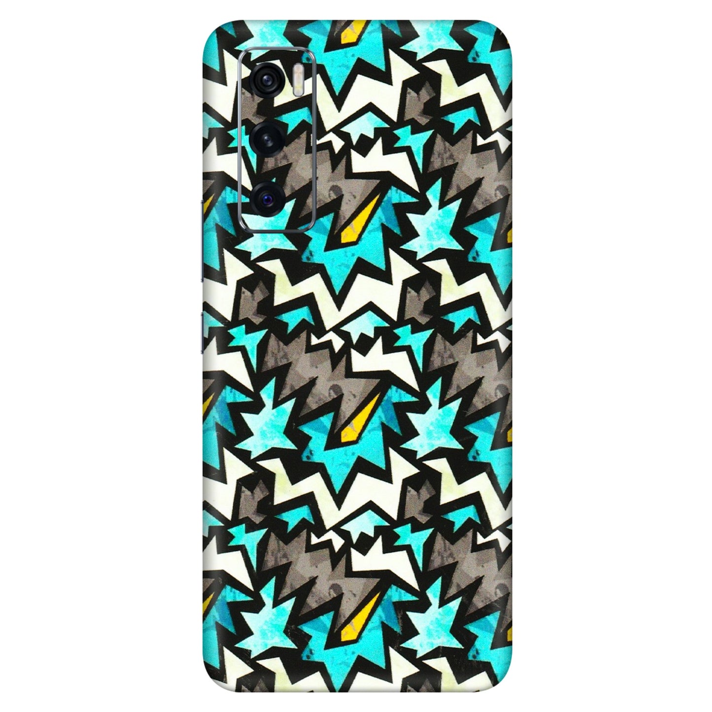 VIVO Z/V/X/T/U/S Series Phone Skins (All Models) - Funky Zig Zag - 3D Embossed Finish (L-223) Vivo V20 SE