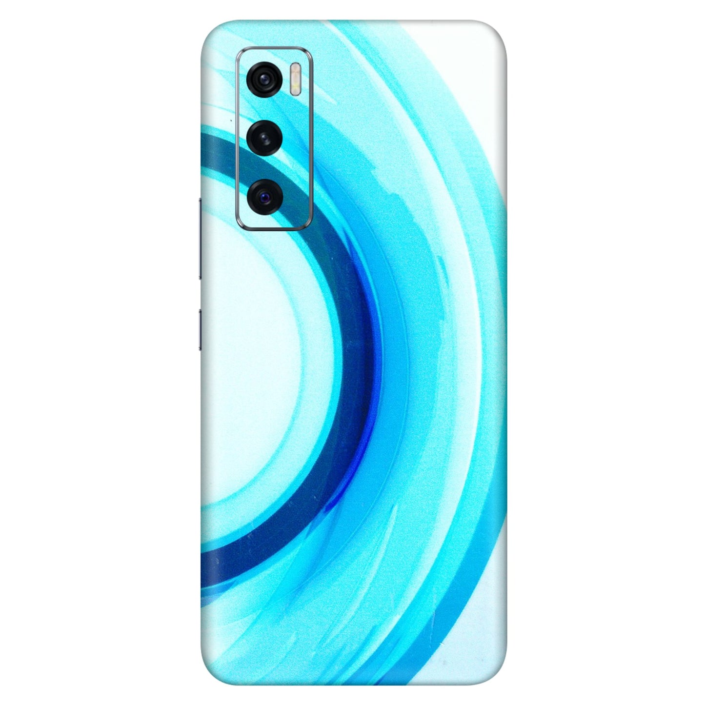 VIVO Z/V/X/T/U/S Series Phone Skins (All Models) - The Blue Curve - 3D Embossed Finish (L-244) Vivo V20 SE