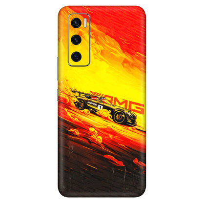 VIVO Z/V/X/T/U/S Series Phone Skins (All Models) - AMG Car Speed Cover - 3D Embossed Finish (L-256) Vivo V20 SE