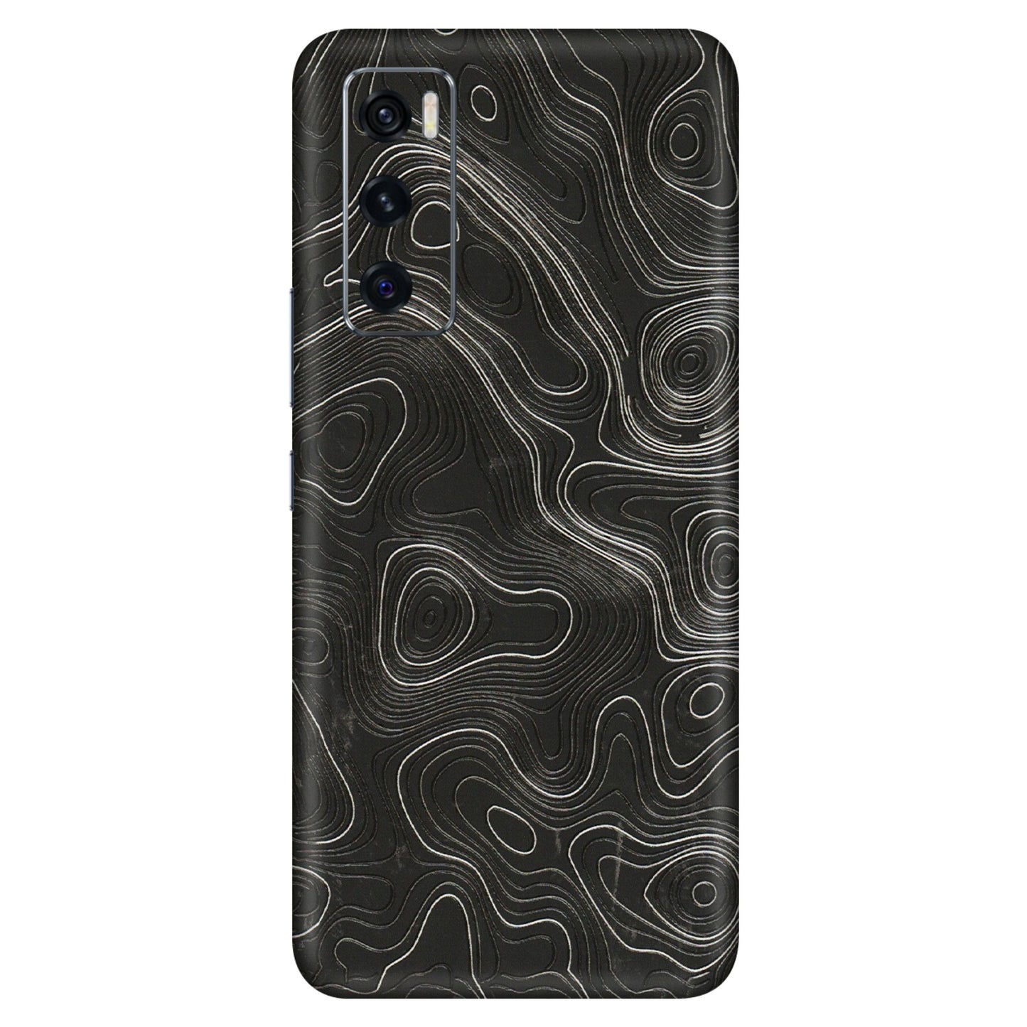 VIVO Z/V/X/T/U/S Series Phone Skins (All Models) - Abstract White Line Map - 3D Embossed Finish (L-269) Vivo V20 SE