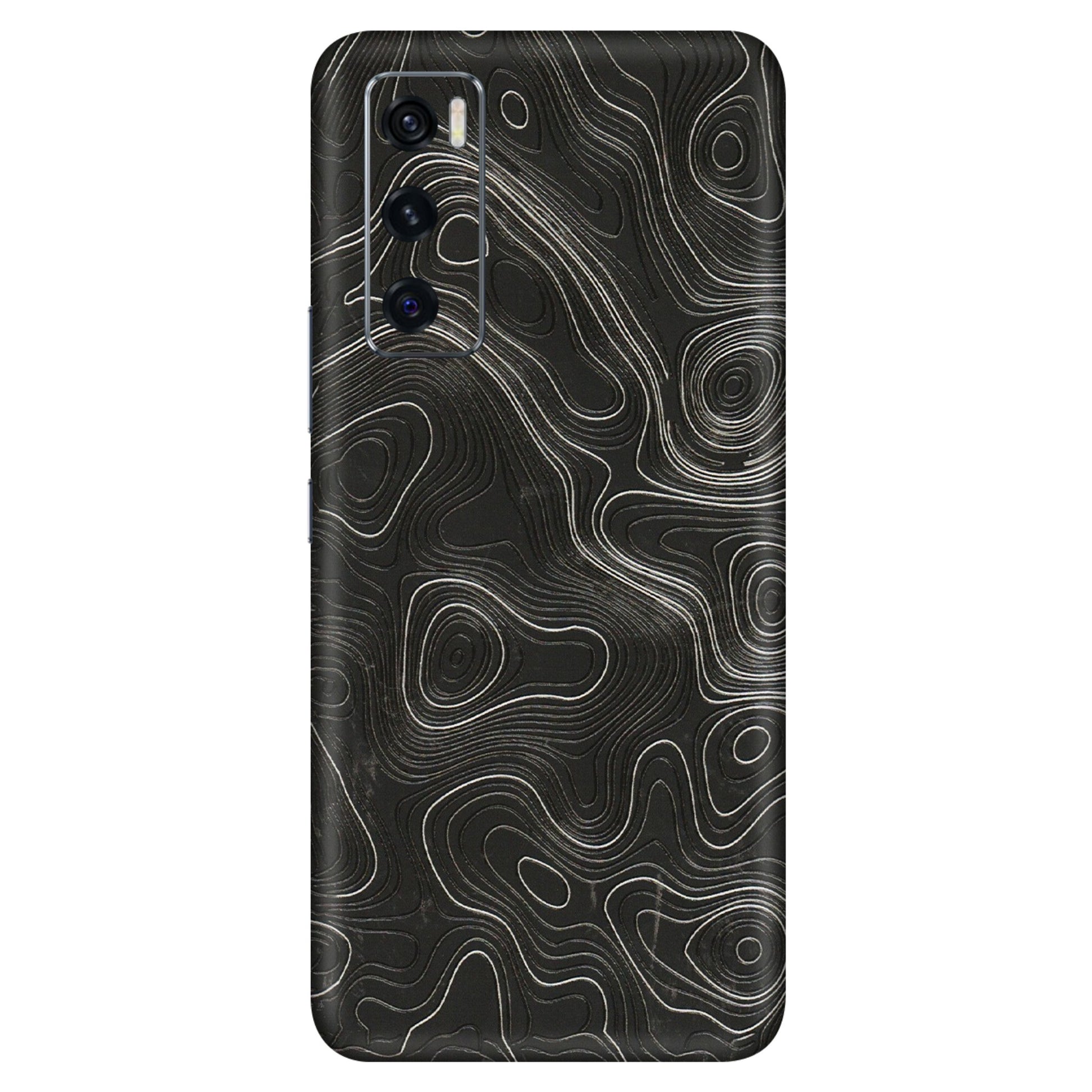 VIVO Z/V/X/T/U/S Series Phone Skins (All Models) - Abstract White Line Map - 3D Embossed Finish (L-269) Vivo V20 SE