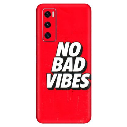 VIVO Z/V/X/T/U/S Series Phone Skins (All Models) - No Bad Vibes - 3D Embossed Finish (L-280) Vivo V20 SE