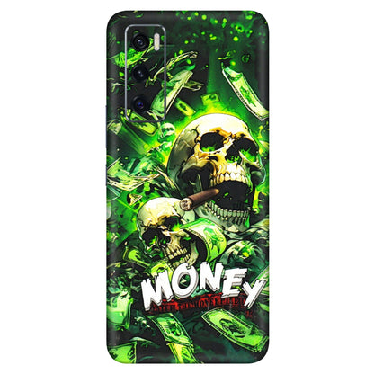 VIVO Z/V/X/T/U/S Series Phone Skins (All Models) - Skull Money - 3D Embossed Finish (L-303) Vivo V20 SE