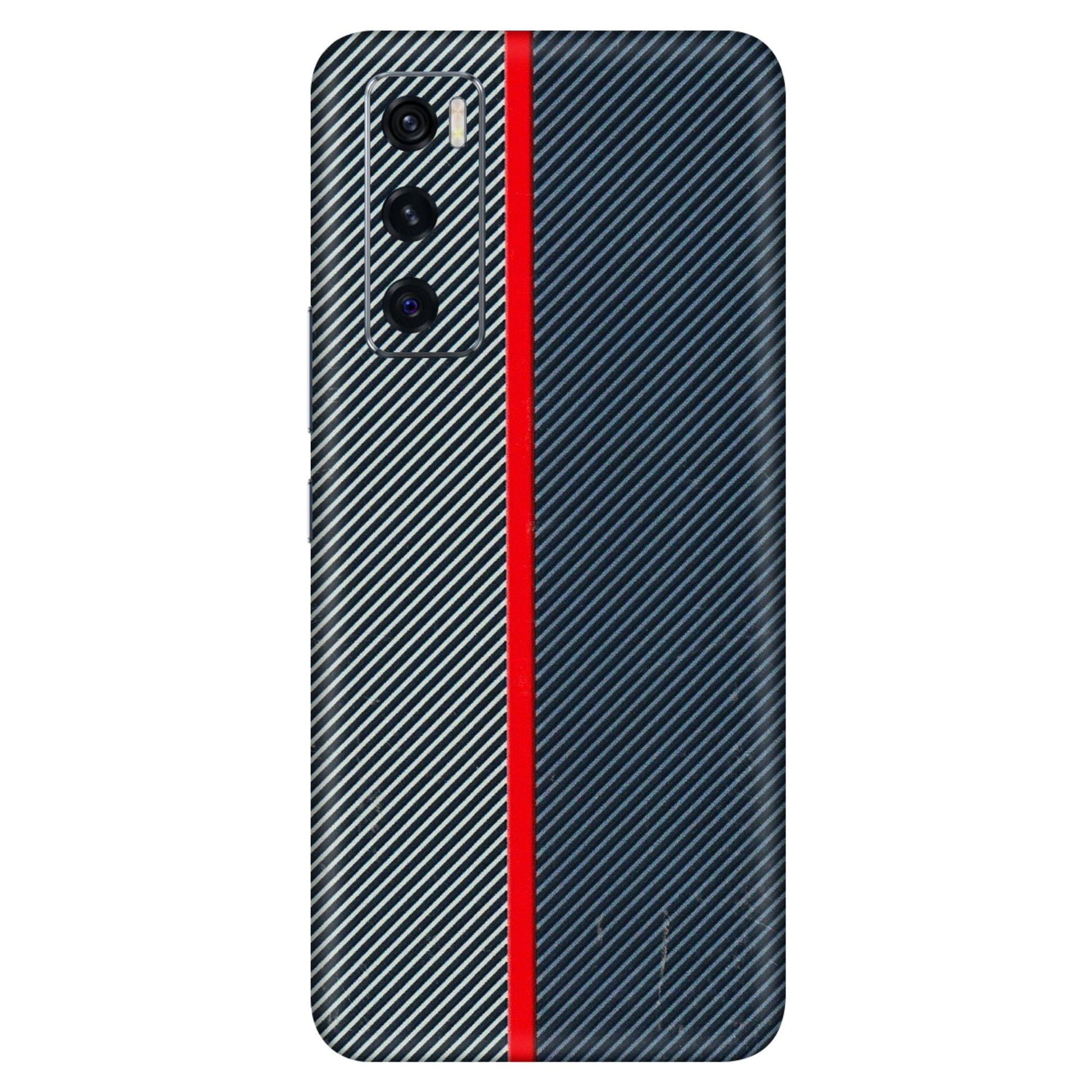 VIVO Z/V/X/T/U/S Series Phone Skins (All Models) - Blue Sober Lines - 3D Embossed Finish (L-305) Vivo V20 SE
