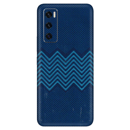 VIVO Z/V/X/T/U/S Series Phone Skins (All Models) - Blue Sober Waves - 3D Embossed Finish (L-306) Vivo V20 SE