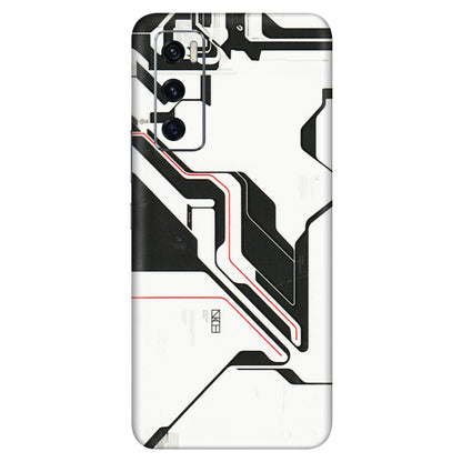 VIVO Z/V/X/T/U/S Series Phone Skins (All Models) - White Techy Logo - 3D Embossed Finish (L-312) Vivo V20 SE