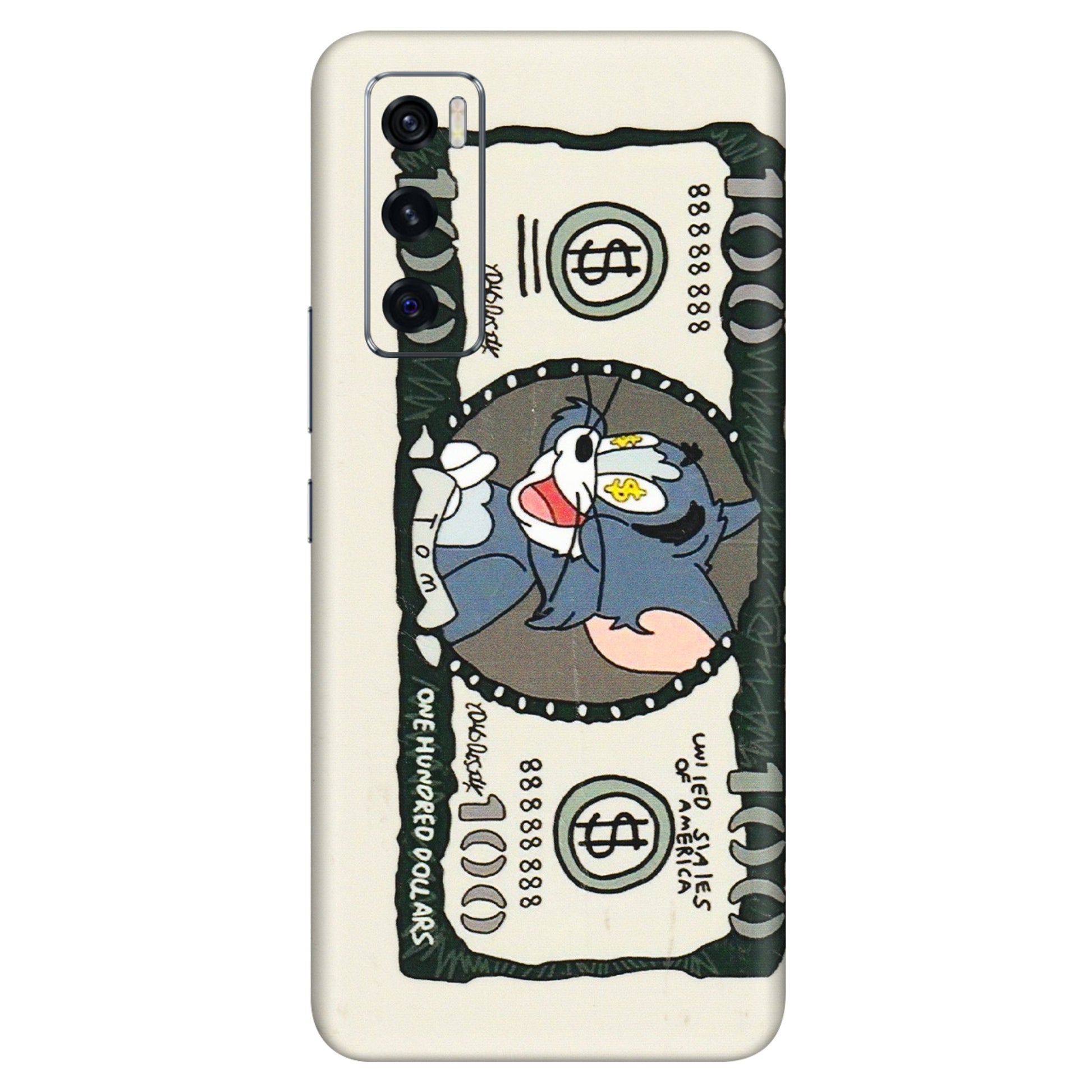 VIVO Z/V/X/T/U/S Series Phone Skins (All Models) - Tom Hundred Dollar - 3D Embossed Finish (L-324) Vivo V20 SE