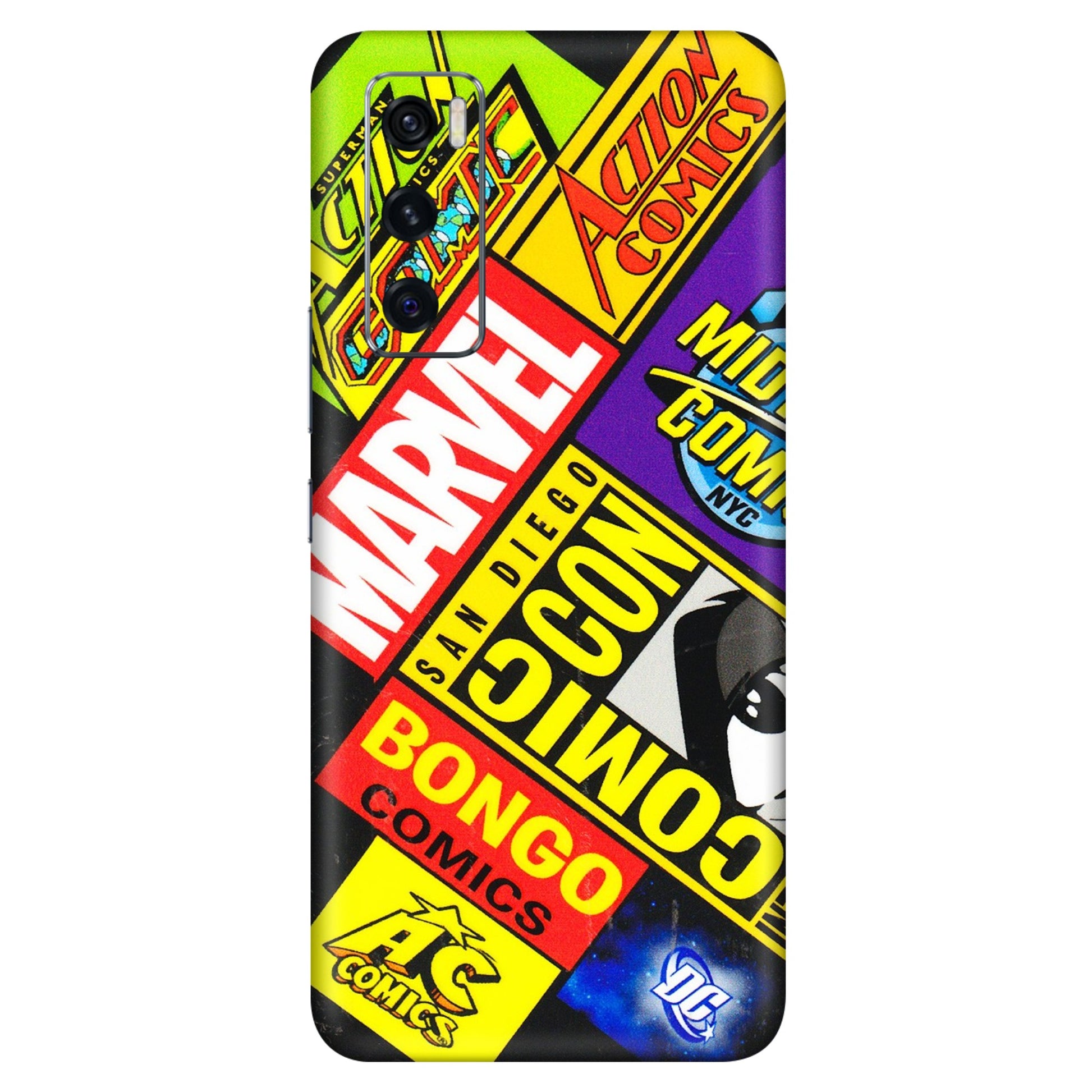 VIVO Z/V/X/T/U/S Series Phone Skins (All Models) - Bongo Comic Con - 3D Embossed Finish (L-325) Vivo V20 SE