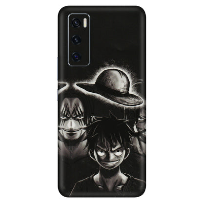 VIVO Z/V/X/T/U/S Series Phone Skins (All Models) - Black Luffy Hat - 3D Embossed Finish (L-57) Vivo V20 SE