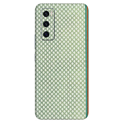 VIVO Z/V/X/T/U/S Series Phone Skins (All Models) - Gucci Fabric Pattern - 3D Embossed Finish (L-73) Vivo V20 SE
