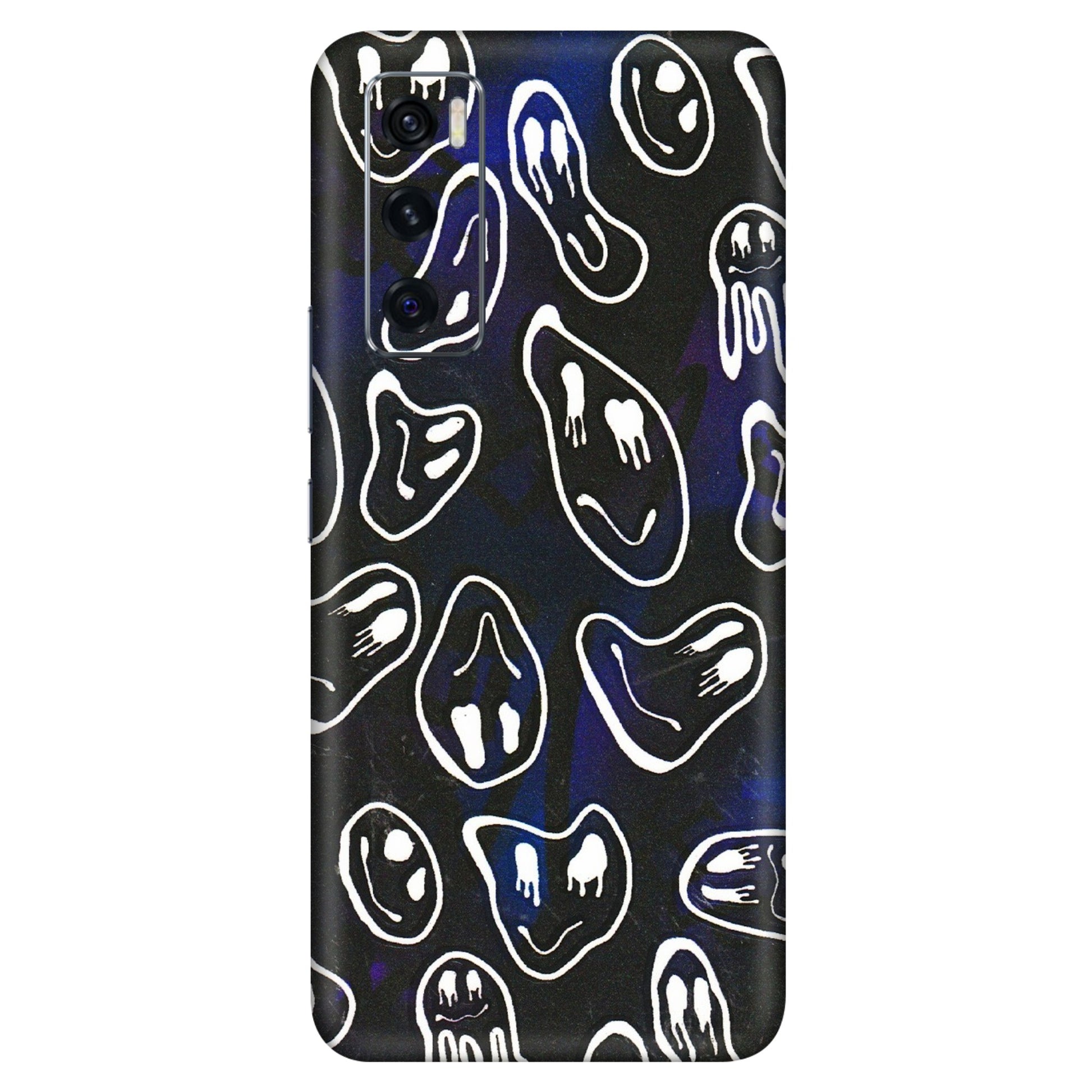 VIVO Z/V/X/T/U/S Series Phone Skins (All Models) - Distorted Smileys - 3D Embossed Finish (L-92) Vivo V20 SE