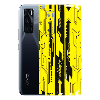 VIVO Z/V/X/T/U/S Series Phone Skins (All Models) - Yellow Cyberpunk - 3D Embossed Finish (L-93) Vivo V20 SE