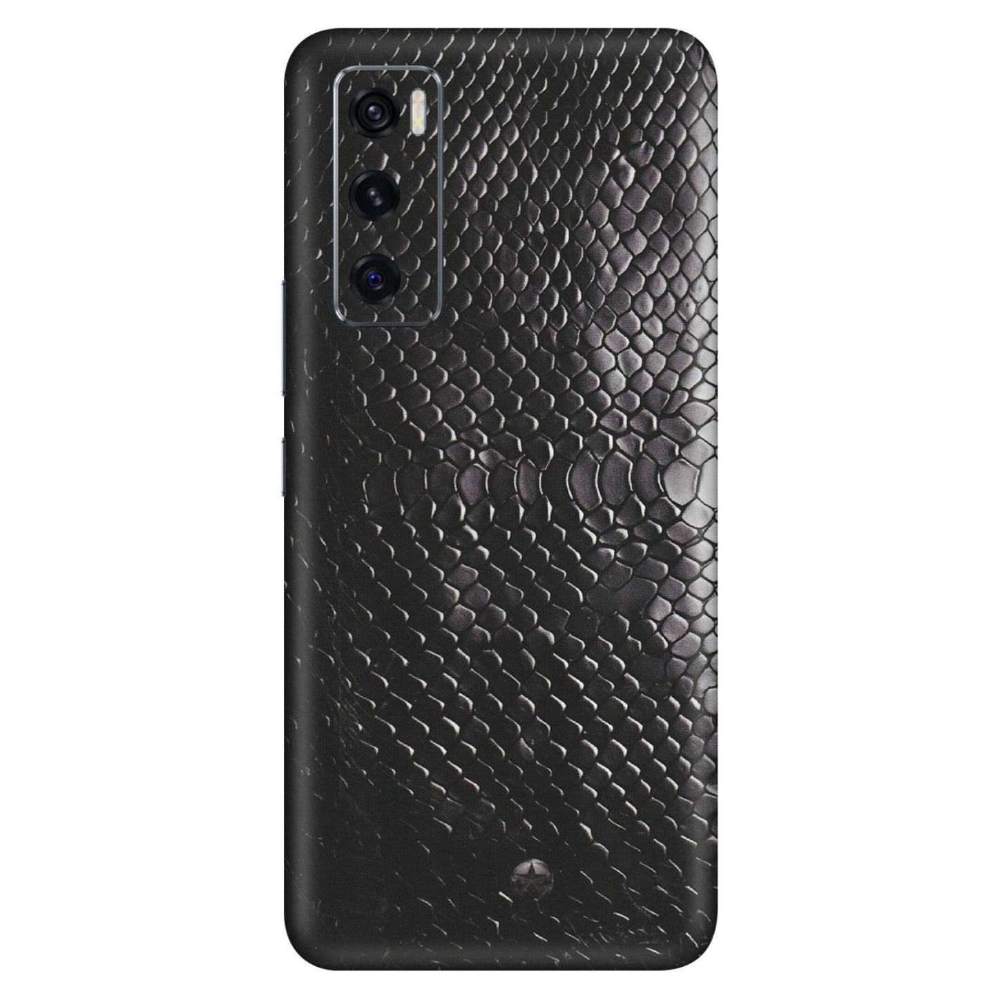 VIVO Z/V/X/T/U/S Series Phone Skins (All Models) - Black Snack Leather - Matte Finish (M-147) Vivo V20 SE