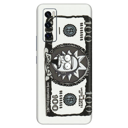 VIVO Z/V/X/T/U/S Series Phone Skins (All Models) - Rick And Morty Hundred Dollar Anime - Matte Finish (M-161) Vivo V20 SE