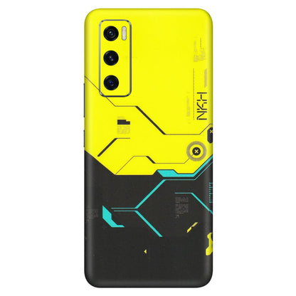 VIVO Z/V/X/T/U/S Series Phone Skins (All Models) - Black Yellow Technica - Matte Finish (M-53) Vivo V20 SE