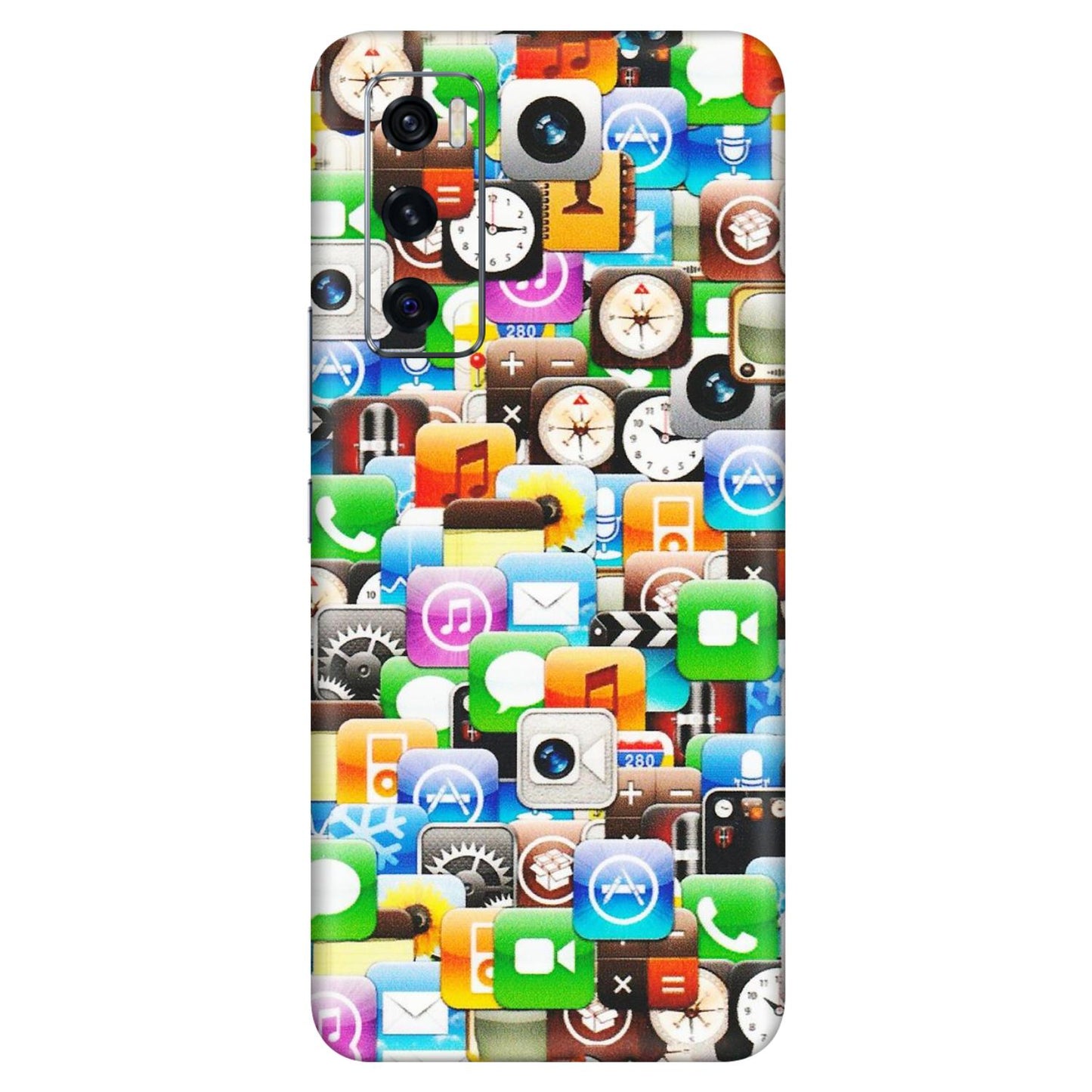 VIVO Z/V/X/T/U/S Series Phone Skins (All Models) - All Apple Icons - Matte Finish (M-93) Vivo V20 SE